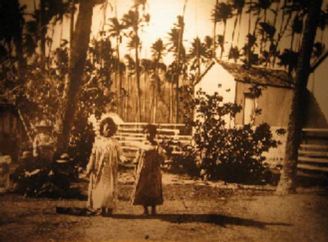 Hawaiian children dancing hula, c. 1890